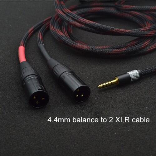 HiFi 4.4mm Balance to 2 XLR 3 Pin 4.4 to 3Pin Male to Male Audio Adapter Balanced Cable for pha2a wm1a 1z zx300a 1m/2m/3m/5m