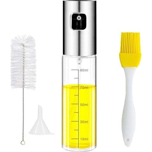 Kitchen Stainless Steel Olive Oil Sprayer Bottle Pump Oil Pot Leak-proof Grill BBQ Sprayer Oil Dispenser BBQ Cookware Tools