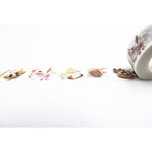 2016 New Printing Washi Tape Office Adhesive Scrapbooking Tools Kawaii Decorative Great Christmas Cute Gift Food