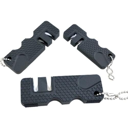 Portable Size Ceramic Knife Sharpener Folding Multifunctional Tungsten Steel Outdoor Camping Hiking Knife Sharpener Pocket Size