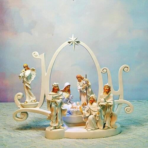 The birth of Jesus Christ resin manger ornaments wedding gifts Christ Christian holy gift