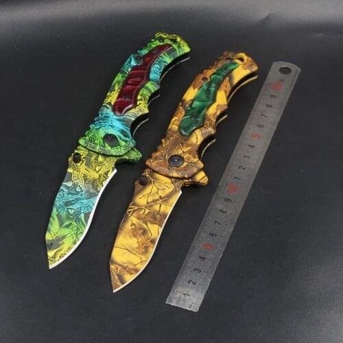 Folding Tactical Knife Hunting Survival Knife 440C Blade Combat Outdoor Camping Hiking Pocket Knives EDC Multi Self-defense tool