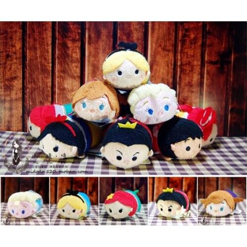 Tsum Cartoon Character Fairy Tales Princesses Cute Screen Wipe Plush Pendant Doll Toy for Children Christmas Gifts