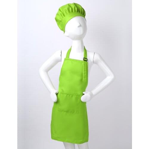 Unisex Kids Boys Girls Uniforms Childrens Clothing Apron Chef Hat Set for Cooking Baking Painting Training Wear Fancy Costumes