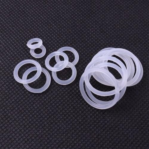 O Ring 225 Pcs 15 Sizes O-Ring White VMQ Silicon O Ring Good Elasticity Washer Gasket Sealing Ring Assortment Kit with Case