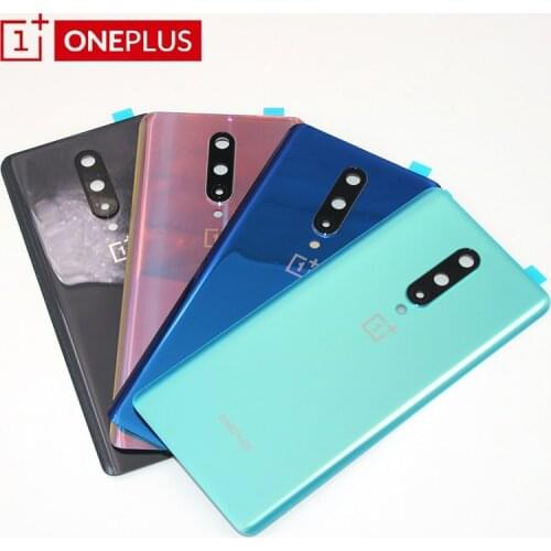 Oneplus8 Rear Housing For Oneplus 8 One Plus 1+8 Glass Back Cover Repair Replace Battery Door Case + Logo Camera Lens Glue 6.55"