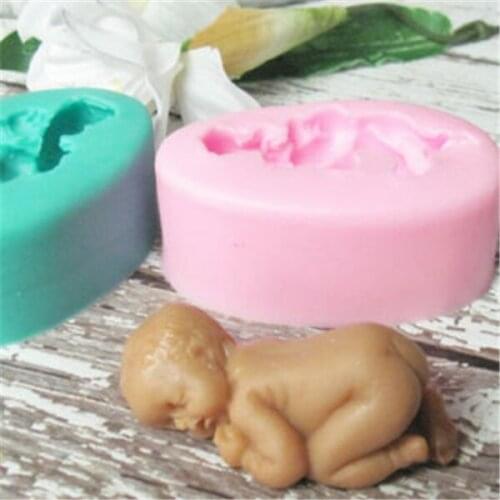 1Pcs Food-grade Silicone Sugar Mold 3D Baby Silicone Cake Mold Soap Mold Fondant Cake Decorating Tools