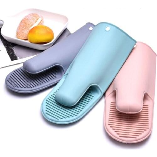 1PCS Heat Resistant Gloves Clips Heat Insulation Non-slip Oven Mitts Pot Holder Silicone Microwave Gloves Baking BBQ Cook Tools