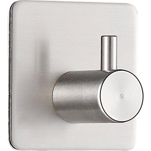 1PC Bathroom 3M Self Adhesive Stainless Steel Hook Waterproof Wall Door Clothes Coat Hat Bag Hanger Kitchen Bathroom Towel Hook