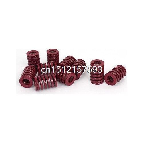 20mm OD 30mm Long Medium Load Stamping Compression Mold Die Spring Red 10pcs