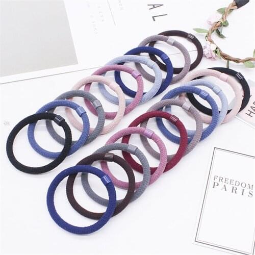 New style hot sale 10 PCS women useful Elastic Hair Bands high quality Colorful Girls Ponytail Holder Headwear Accessories
