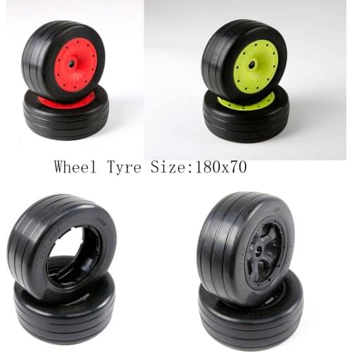 Slick Tire with Seal Wheel Hub Rim and Tyre Skin Set for 1/5 Losi 5ive T Rovan LT Kingmotor X2 BAJA 4WD SLT Truck Rc Car Parts