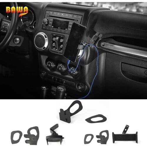 BAWA Interphone Holder for Jeep Wrangler 2007-2017 Metal Universal Car Bracket Mobile Phone Ipad Holder