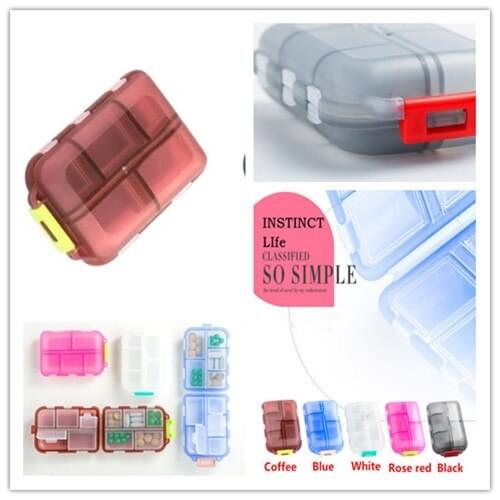 Household Pill Box Double Layer Large Capacity Durable Wear Resistant Snap Button Closure Medical Kit