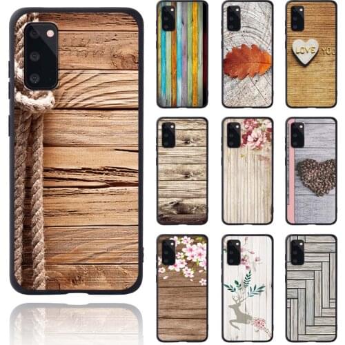 Smart Phone Case for Samsung Galaxy S8/S9/S10/S20/S10/S10 Plus/S20/S20 Plus Ultra-thin Shockproof Wood Pattern Protective Shell