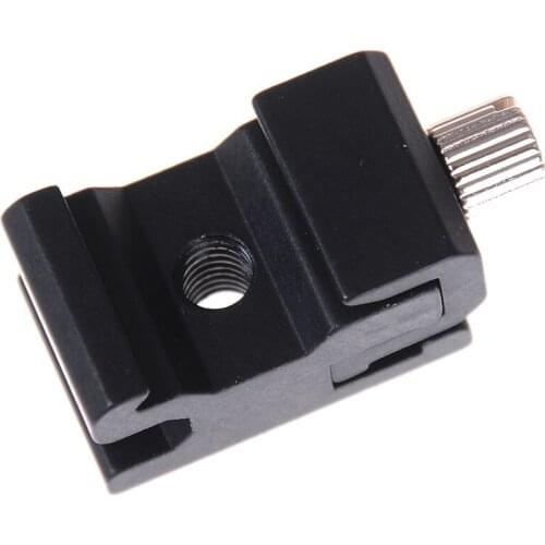 Camera Metal Cold Shoe Hot Shoe Flash Bracket Mount Adapter With 1/4 Tripod Screw To Light Stand Tripod