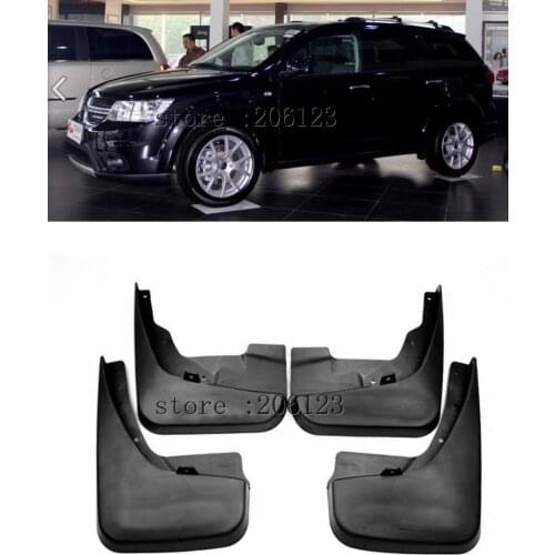 Set Molded Car Mud Flaps For Dodge Journey Fiat Freemont Mudflaps Splash Guards Mud Flap Mudguards 2011 2012 2013 2014 2015 2016