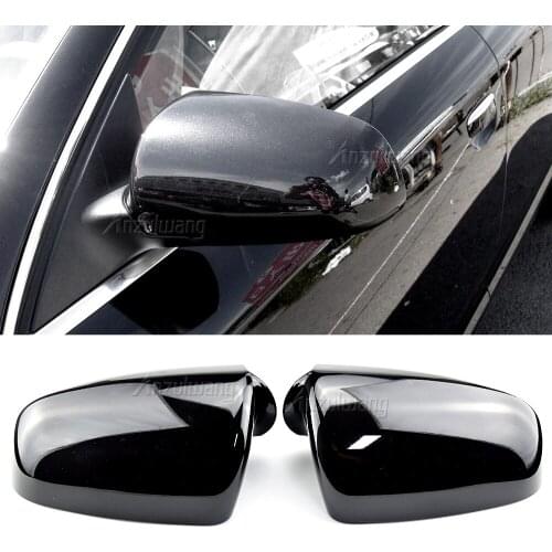 1Pair Car Wing Mirror Caps Carbon fiber pattern Mirror Cover Rearview Side Mirror Cap S Line for Audi A4 S4 B6 B7 A6 C6
