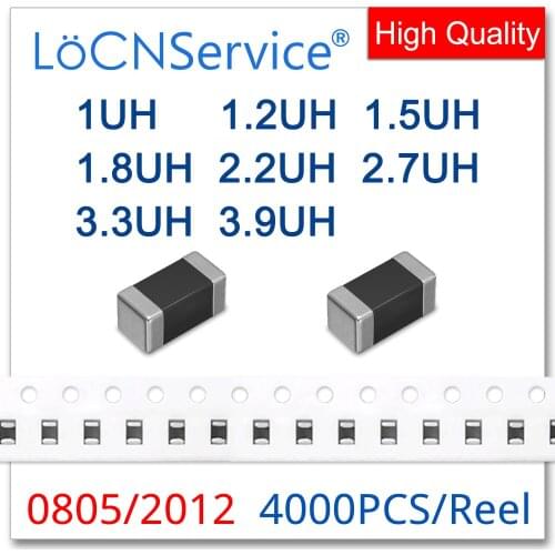 LoCNService 0805 2012 4000PCS 10% 1UH 1.2UH 1.5UH 1.8UH 2.2UH 2.7UH 3.3UH 3.9UH Multilayer Chip Ferrite Inductors High Quality
