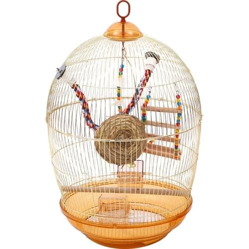 TT Tiger Skin Xuanfeng Small Sun Parrot Bird Cage round Large Small Luxury Metal Bird Cage