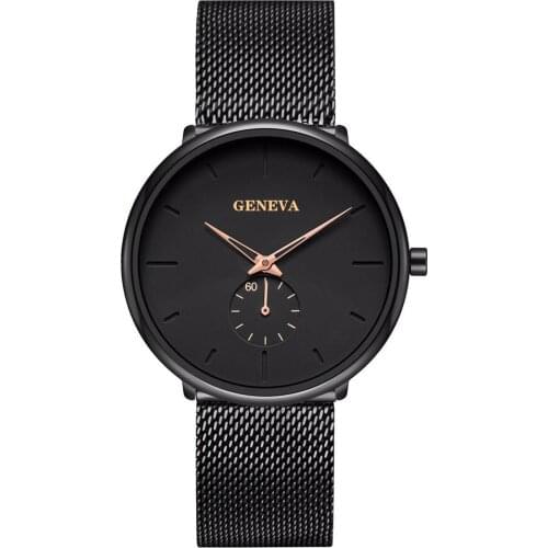Minimalist Mens Fashion Ultra Thin Watches Simple Men Waterproof Sport Business Stainless Steel Mesh Belt Quartz Watch
