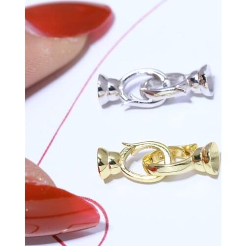 925 Silver Fashion Jewelry Findings Wholesale Necklace Bracelet Clasps and Hooks Jewellery Accessory Parts Settings, 3pcs/lot