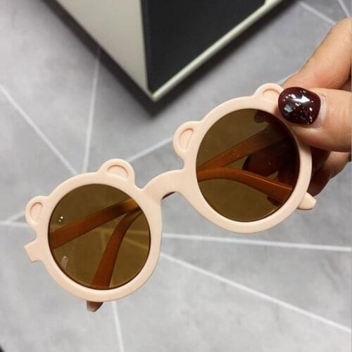 New Child plastic Bear Ear Baby Sunglasses Uv400 Fashion Cute Child Sunglasses Sunglasses Boys Girls Oculos De Sol Feminino