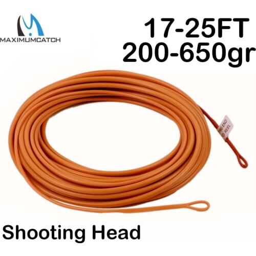 Maximumcatch New Floating Fly Line Shooting Head 17-25ft 200-650gr Fly Line With 2 Welded Loops