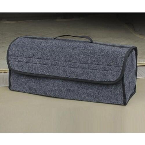 Car Trunk Organizer Storage Bag Foldable Felt Auto Car Boot Organizer Storage Box Travel Luggage Tools Tidy Car Styling Gray