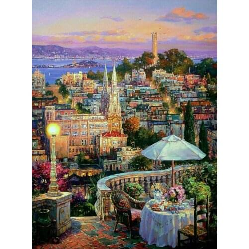 My balcony The wooden puzzle 1000 pieces ersion paper jigsaw puzzle white card adult childrens educational toys