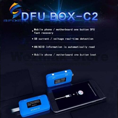 JC C2 DFU BOX Restoring Rebooting IO*S Restore Reboot Instantly SN ECID MODEL Information Reading USB Enter The Purple Screen