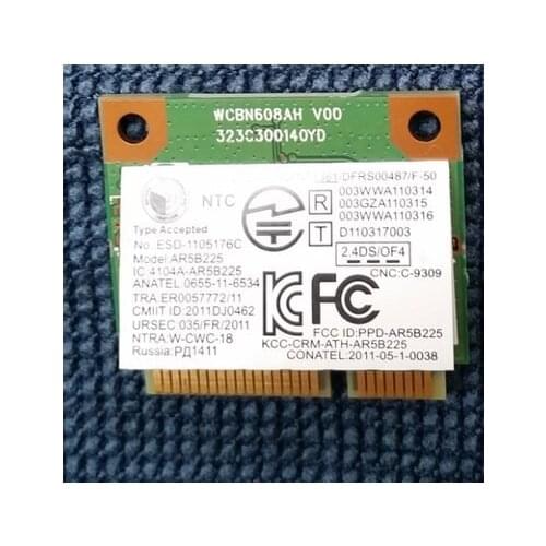 Qualcomm Atheros AR9485 AR5B225 Half Mini PCIe Wireless Bluetooth4.0 Card for Lenovo G400 G400S G500 G500S B490 M490