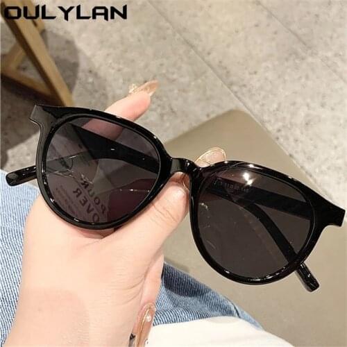 Oulylan Retro Round Sunglasses Women Men Vintage Black Sun Glasses Ladies Outdoor Shade Goggles Luxury Sexy UV400 Colored Glasse