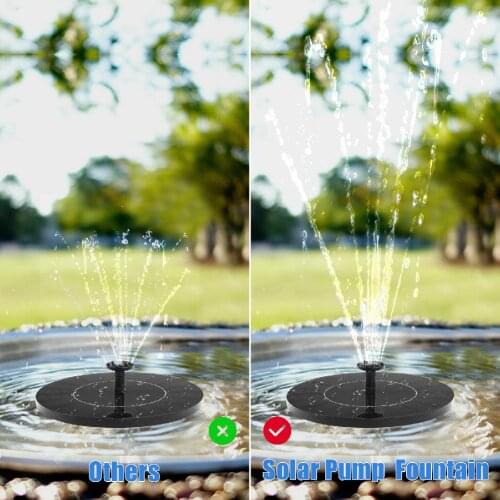 Solar Fountain Mini Portable Round Floating Fountain for Garden Backyard Pond Outdoor Decor