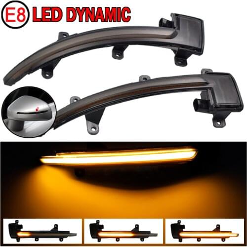 For Audi TT TTS MK2 8J 2007-2014 TTRS R8 LED Dynamic Turn Signal Light Sequential Side Wing Mirror Indicator Lamp Blinker Trim