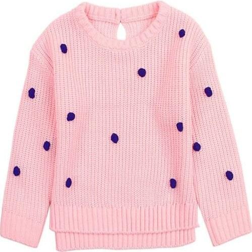 Baby Girls Sweater Autumn Winter Pompom Infant Toddler Baby Cardigan For Girls Boys Sweaters Baby Knitted Clothes Baby Pullovers