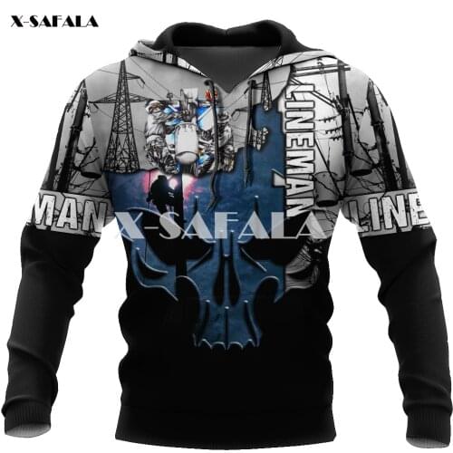 Hard Lineman Skull Man 3D Print XS-7XL Hoodie Man Women Harajuku Outwear Zipper Pullover Sweatshirt Unisex-1
