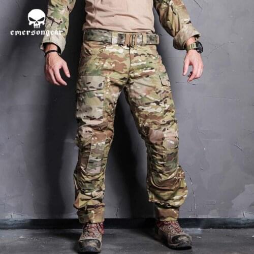 Emersongear Combat Assault Pants Airsoft Military bdu Trousers with Knee Pad Multicam EM9315