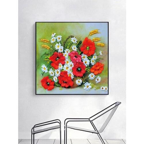 [super deals]Needlework,DIY Ribbon Cross stitch Sets for Embroidery kit,Teaport flower love ribbon Cross-Stitch wall decor