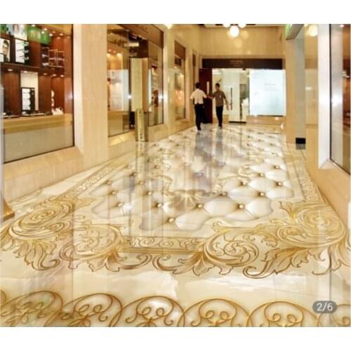 Wellyu ustom floor 3d обои marble corridor aisle water knife parquet pattern living room shopping mall hotel painting flooring
