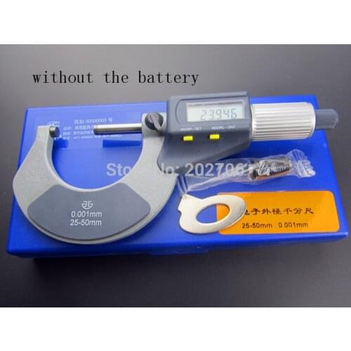 Xi bei brand 25-50mm Electronic outside micrometer digital micrometer double functions keys 0.001mm