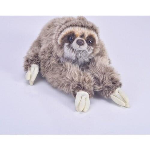 [Funny] 35cm Simulation Lifelike Three Toed Sloth Plush Toys Soft Sloth Stuffed Animals doll Birthday Christmas Gifts For Kids