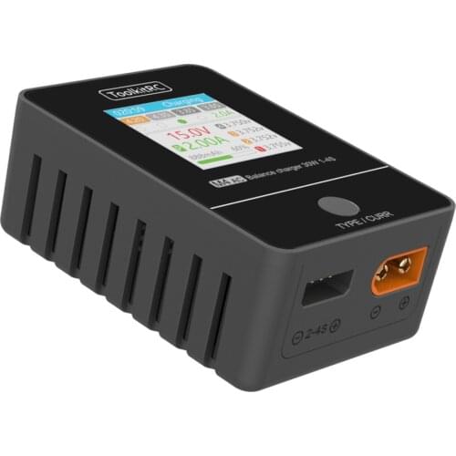 ToolkitRC M4AC 30W LiPO LiFE LiHV Compact AC Charger 1-4S XT30/ XT60 Interface for RC Model FPV Racing Freestyle Drone Batteries