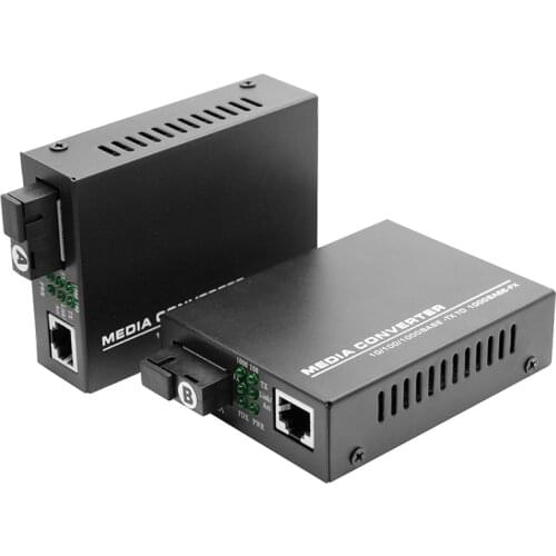 1Pair A/B SC Rj45 Port 10/100/1000M 20km Single Fiber Single Mode Ethernet Fiber Media Converter