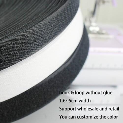 12M Pair Hook and Loop fastener Tape No Glue the hooks velcros adhesive Sewing-on strips Magic tape DIY hook and loop