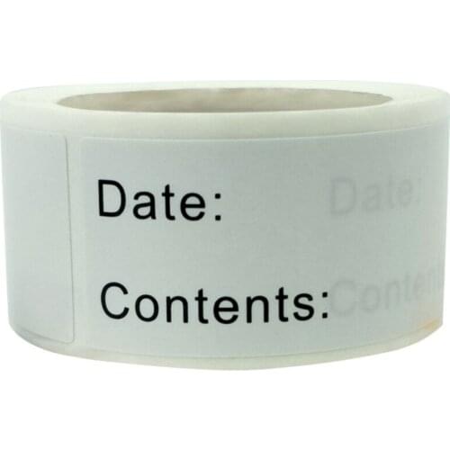 120pcs/roll DIY Labels Kitchen Stickers Date Contents Paper Roll Stickers For Home Refrigerator Freezer Adhesive Roll Sticker