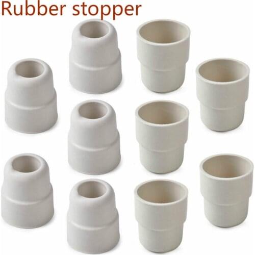 19#10pcs lab rubber stopper Reverse thread cap rubber sealing plug for laboratory bottles