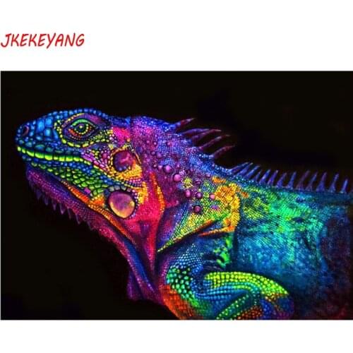 5D DIY square/round Diamond painting Watercolor chameleon Cross Stitch Diamond Embroidery Pattern Rhinestone J1972