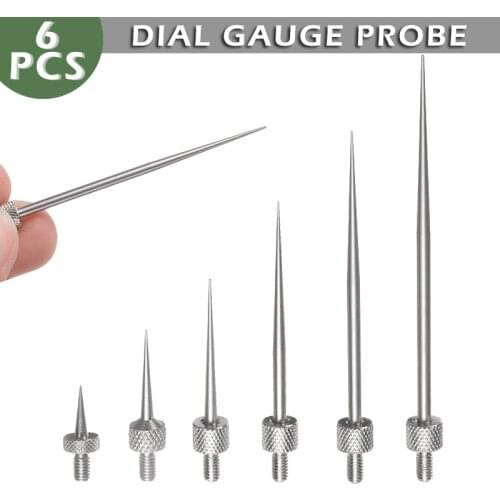 6pcs New Dial Digital Test Indicator Mayitr Indicator Contact Point Stem Rod Depth Gauge Measure Tool