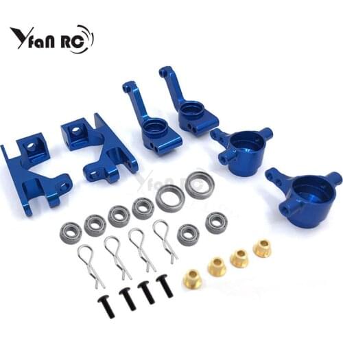 Free Shipping For 1/10 Traxxas Slash 4x4 Aluminum Left & Right Steering Blocks Part C-Hubs 6832X Axle Carriers Caster Blocks